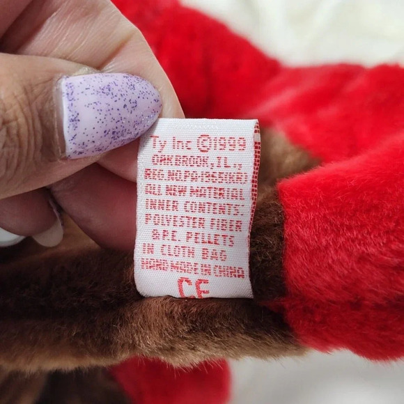 Vtg Ty Beanie Buddies Brown Gobbles Turkey Plush Stuffed Animal Toy Thanksgiving - Picture 7 of 8